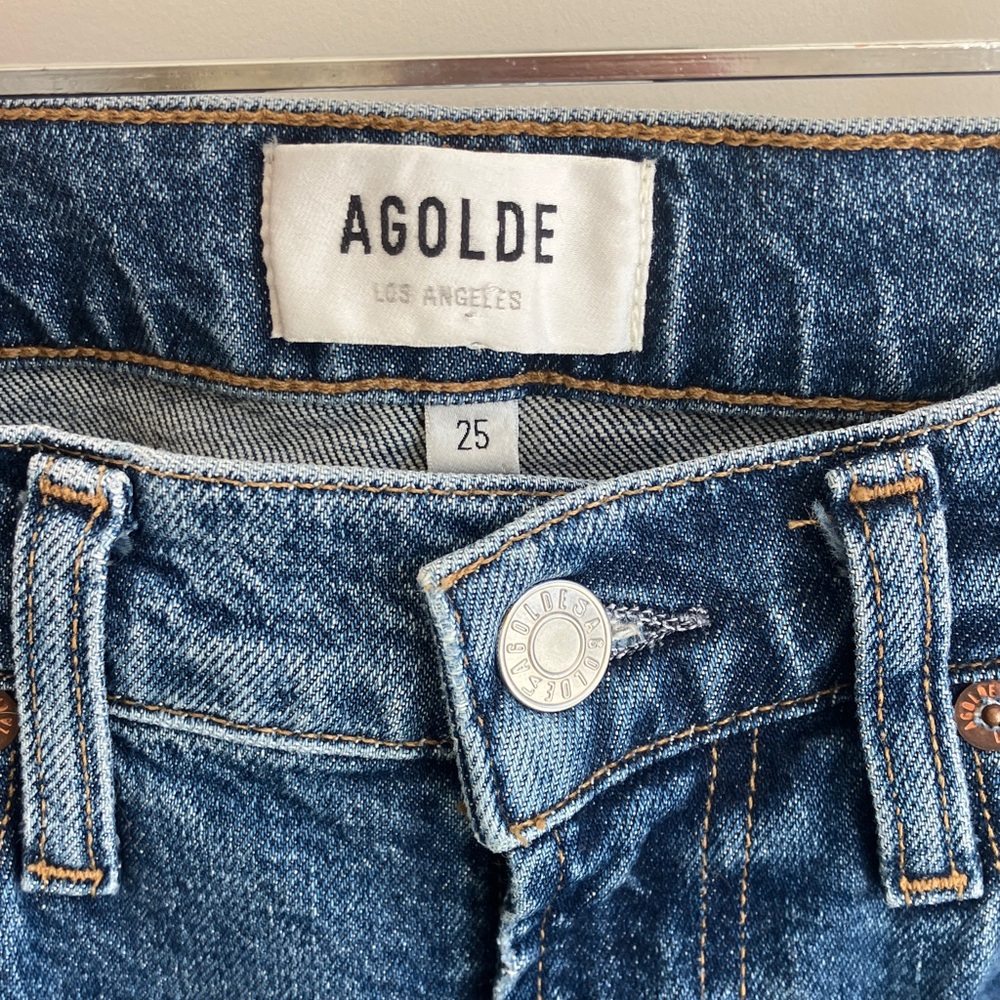 AGOLDE 90'S Pinch Waist High Rise Straight Jeans Women’s Size 25 - Picture 2 of 8